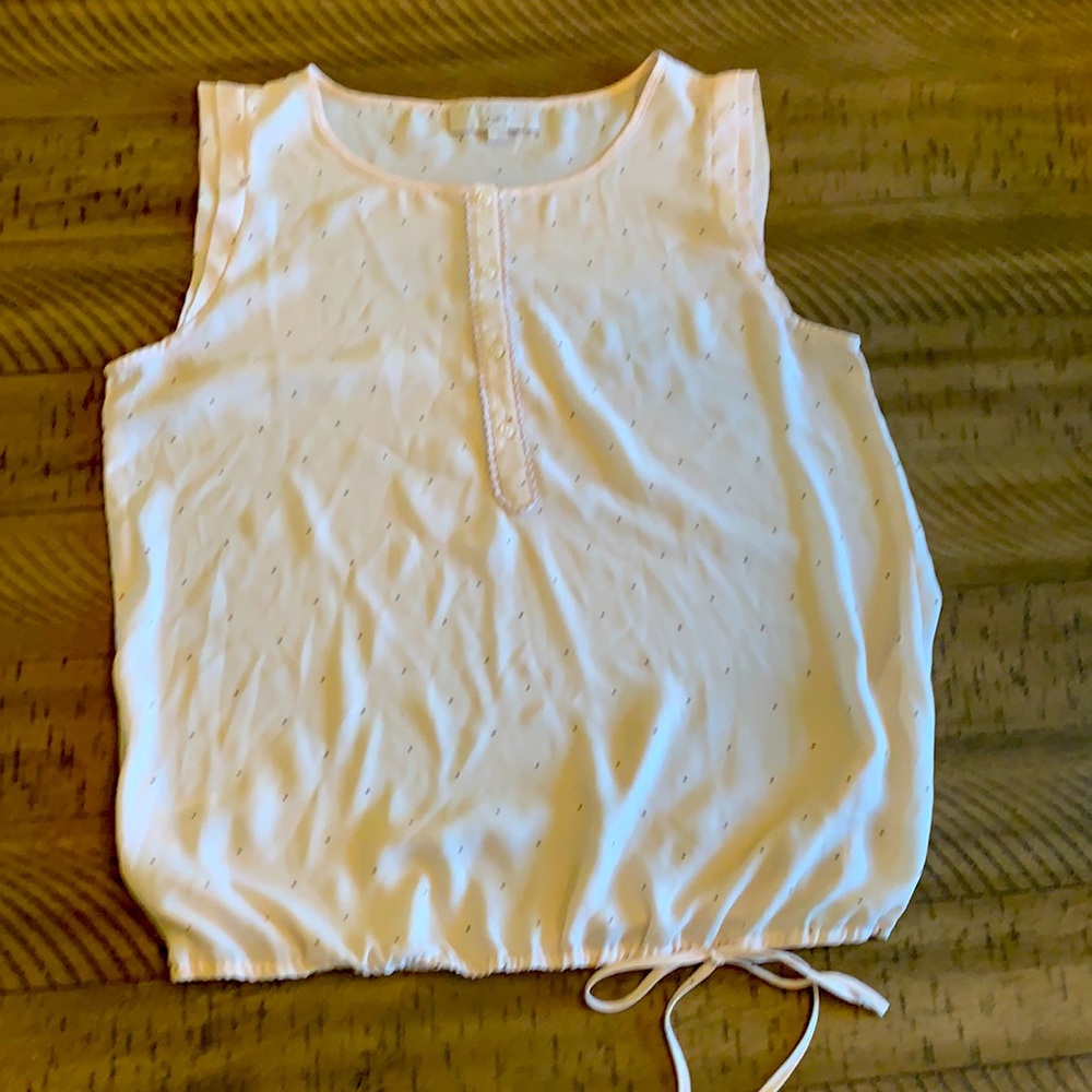 Ann Taylor Loft Polka Dot Sleeveless Blouse